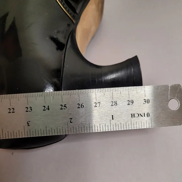 Anyi Lu Patent Leather Kitten Heels Satin Bow Size 38.5 US 8 - Picture 9 of 12